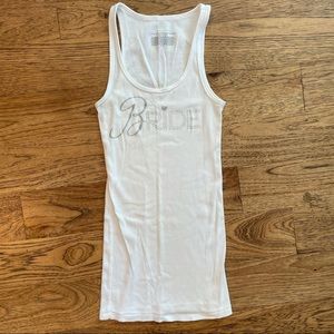 Victoria's Secret Women's Bride White & Jeweled Tank Tank Size Medium